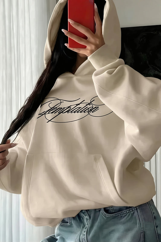 Script Logo Relaxed Pullover Hoodie