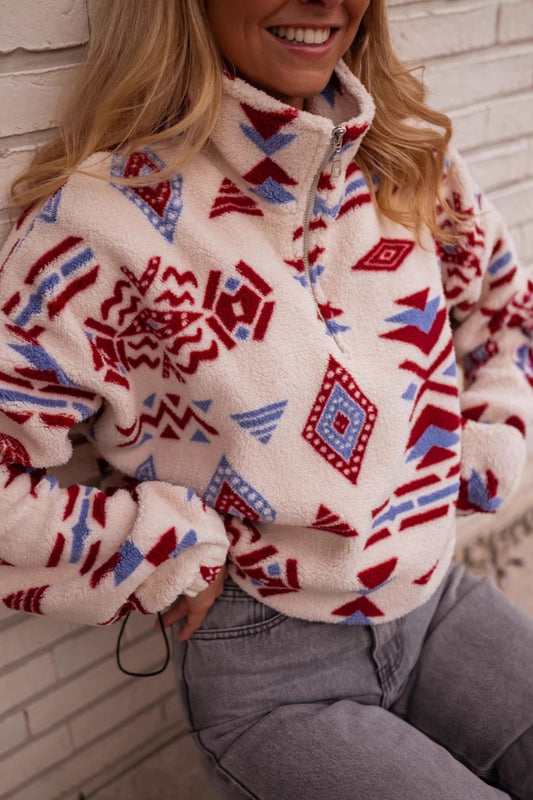 Dickes Sweatshirt mit Schildkröten-Farbblockprint