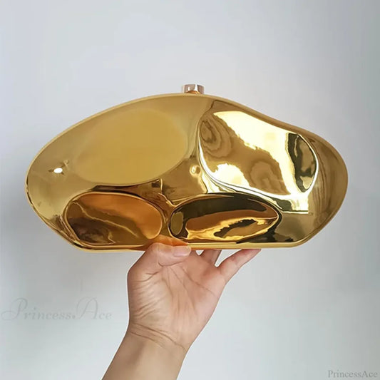 Acrylic Geometric Shape Evening Wristlet Gold wristlet-250126