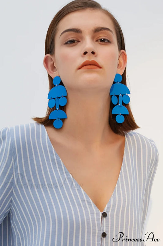 Acrylic Geometric Long Earrings | Dress In Beauty