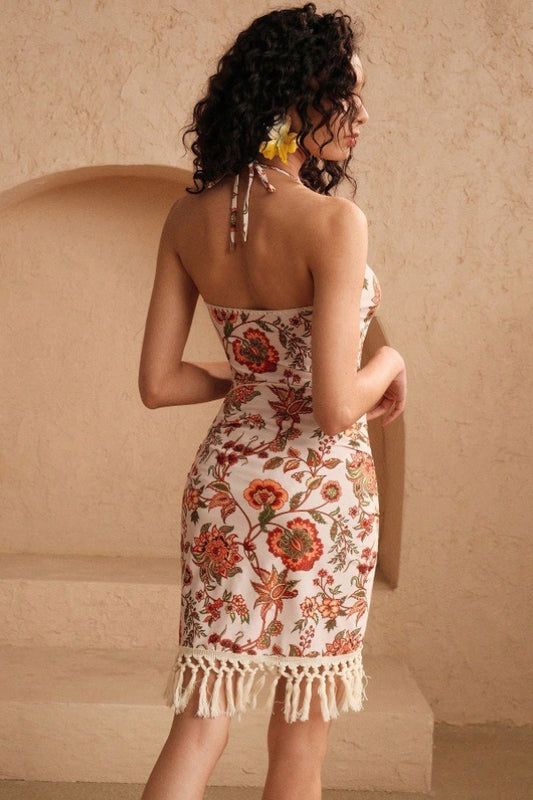 Tassel Hem Elegant Two Piece Swim Set