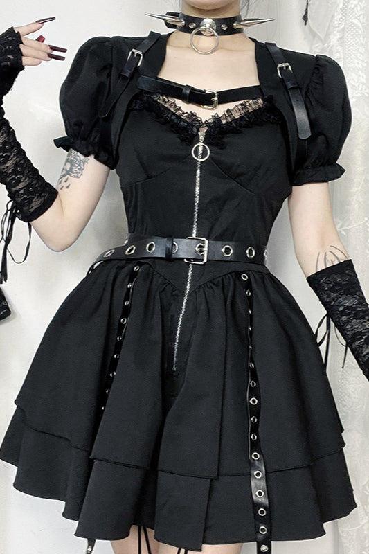 Edgy Slim Gothic Kleid