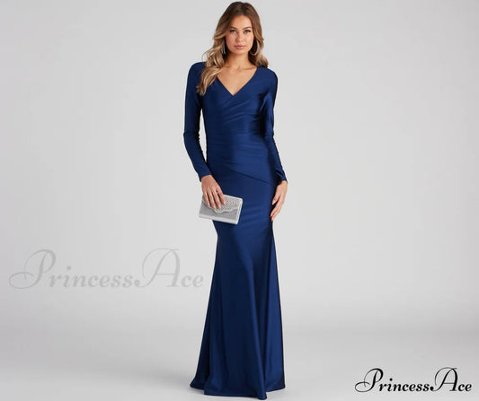 Amelia Long Sleeve Mermaid Dress - Lady Occasions