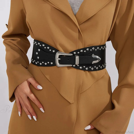 Antique Gothic Rivet Rebel Wide Belt