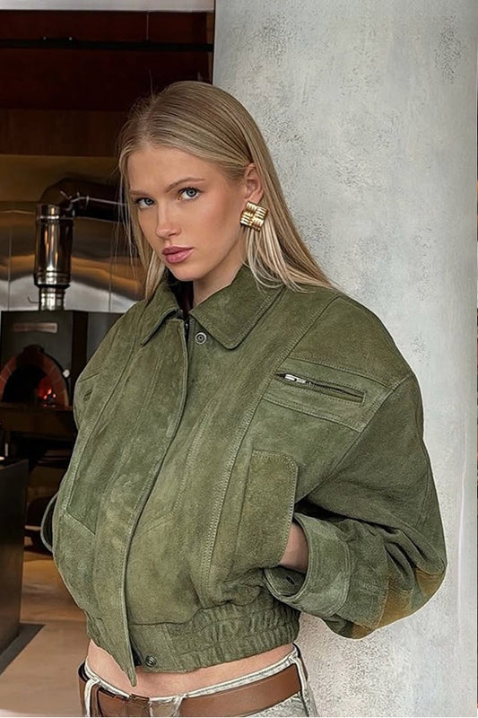 Vintage Kurze Motorradjacke