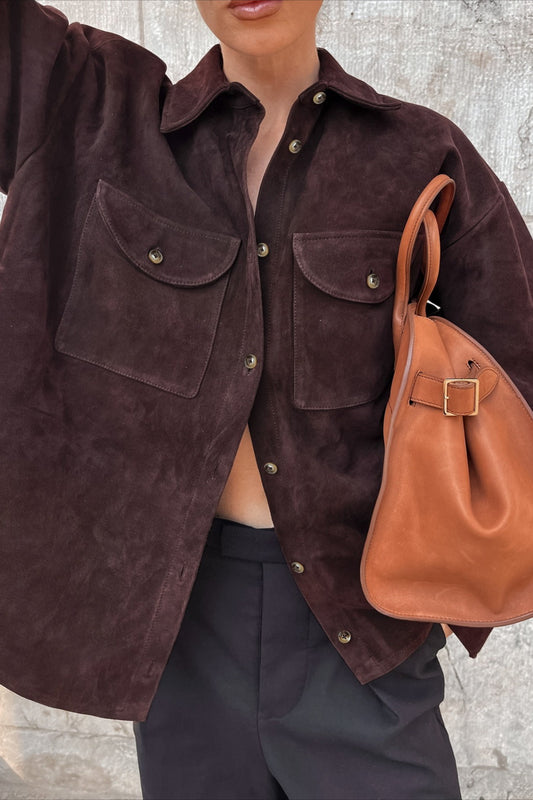 Vintage Wildlederjacke mit lockerer Passform