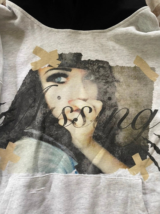 Hoodie mit Vintage-Farbblock-Print