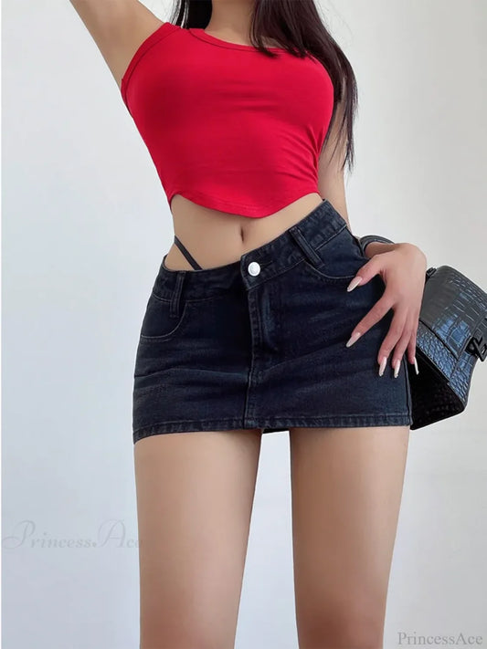 Beveled Cordage Raw Hem Skirt skirts-250223