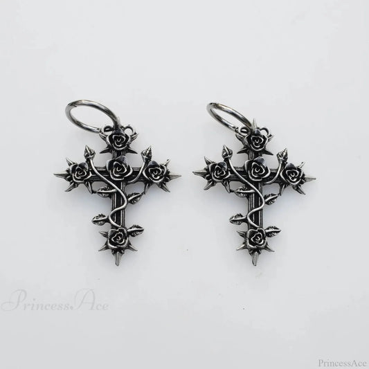 Bright Lunar Heavenly Dark Hoop Earring