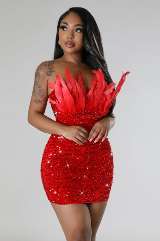 Trendiges, heiß begehrtes Pailletten-Abendkleid