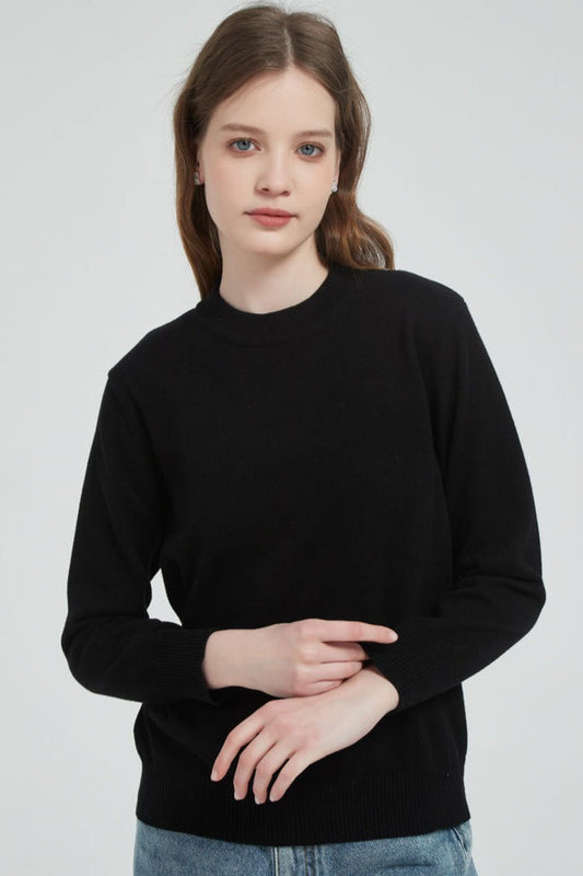 Einfarbiges Strickoberteil aus Baumwolle