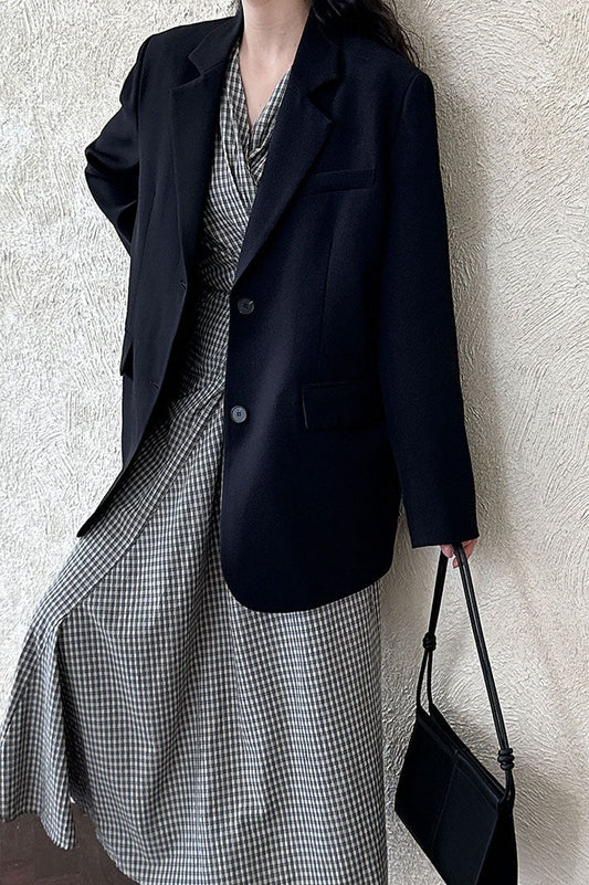 Blazer mit geteiltem Rückenteil und lockerer Passform