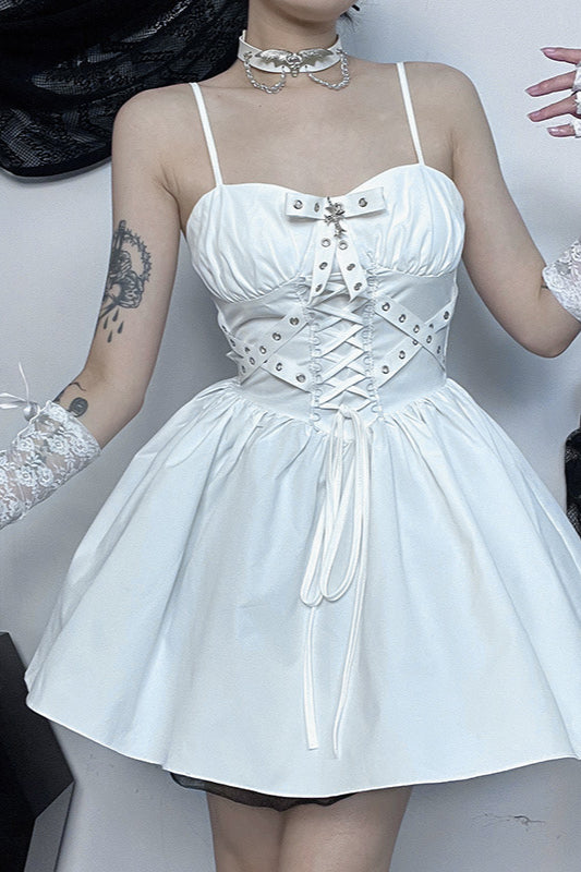 Gothic-Kleid mit Puffärmeln