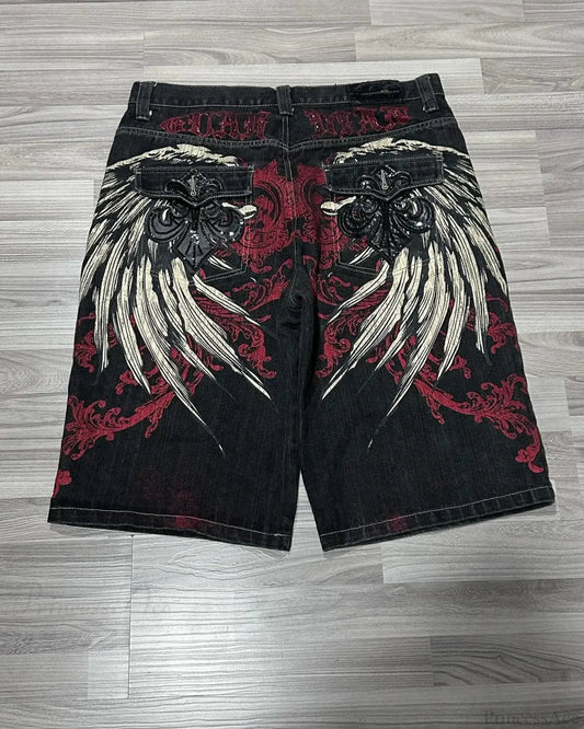 Camouflage Blue Jean Short black / S