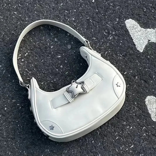 Casual Cute White Star Shoulder Bag WHITE shoulder-250126