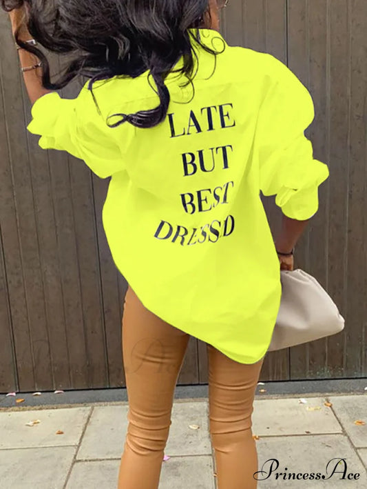 Casual Knit Graceful Two-Piece Outfit Yellow / L Shirts & Tops