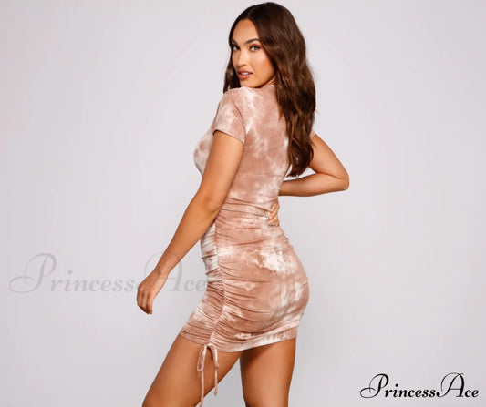 Casually Fab Stylish Tie-Dye Mini Dress Casual Dresses