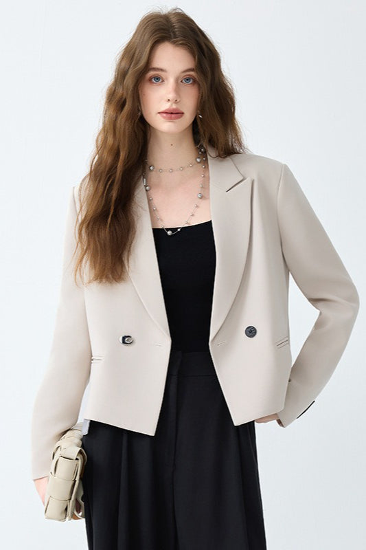 Casual Loose Fit Blazer S / Ivory