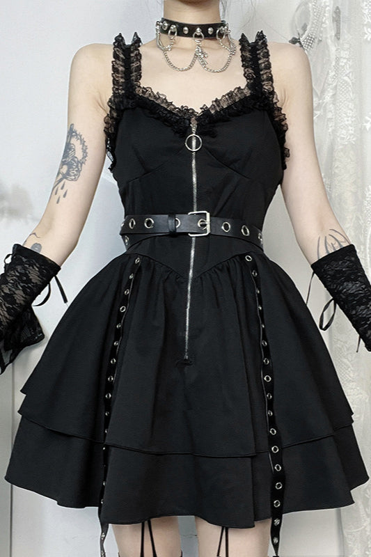 Edgy Slim Gothic Kleid
