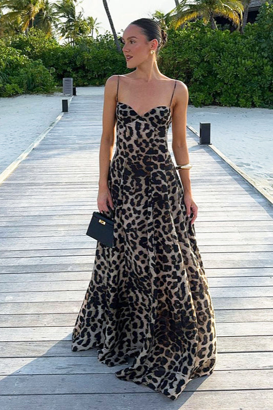 Sexy Slip-Kleid mit Leopardenmuster, Partykleid