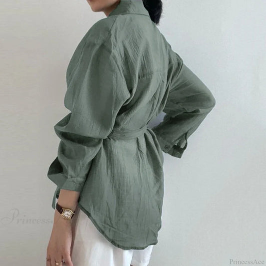 Chic Long Sleeve Solid Loose Sunscreen Blouse blouse-250126