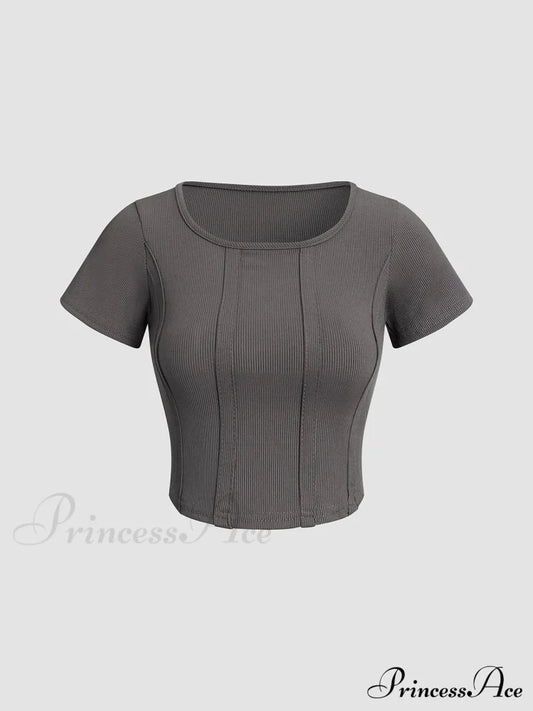 Corset Square Graceful Neck Shirt T-Shirts