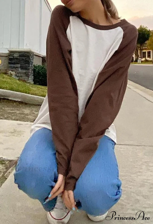 Crew Neck Pullover Trendy Striped Knit Sweater Tops&Tees