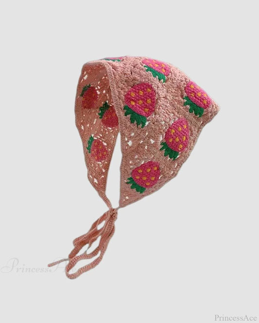 Crochet - Warm-Season Headscarf Plantation (Strawberry) Pink / One Size Headwear