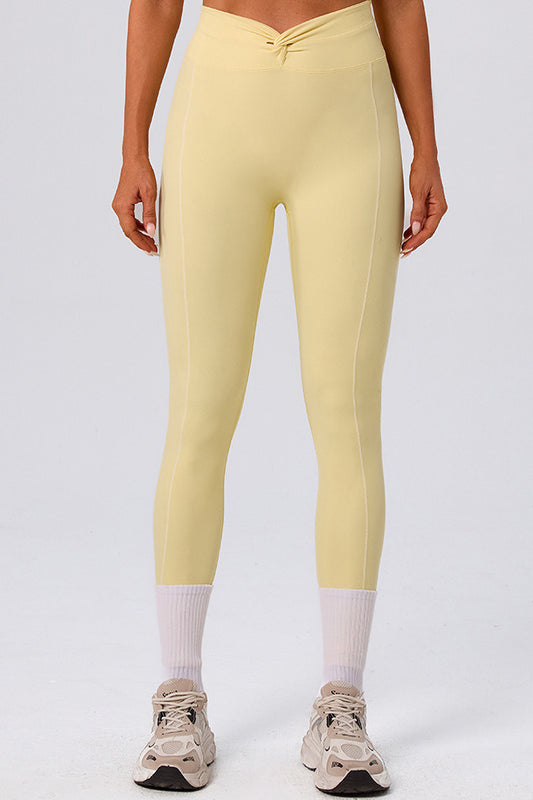 Leggings mit hohem Bund und Twist-Vorderteil