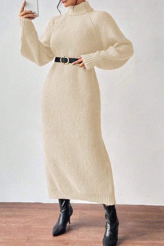 Rollkragenpullover-Kleid