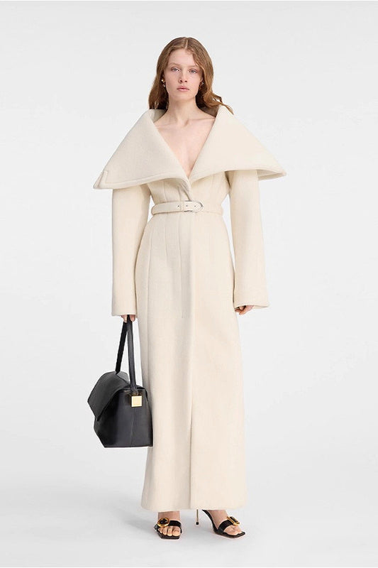 Hochwertiger langer Wollmantel