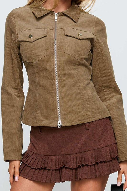 Vintage Lässige Cordjacke