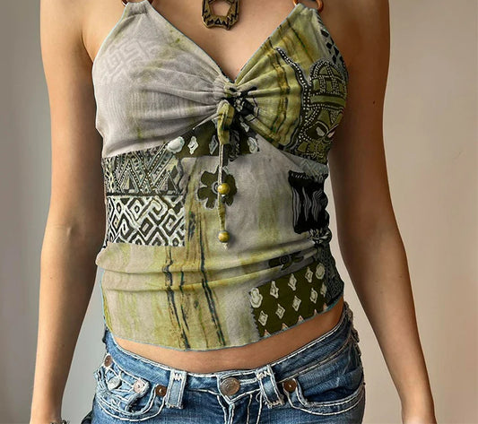 Ausgehöhltes böhmisches Crop-Top