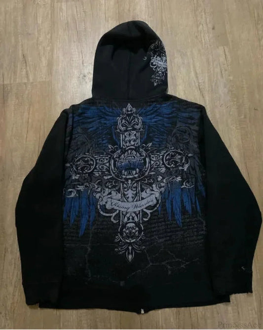 Dark Print Pullover Jumper black2 / M