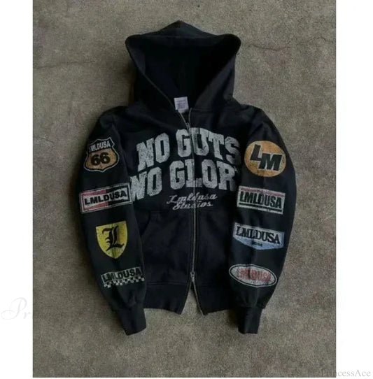 Dark Star Patch Huge Hoodie black1 / M