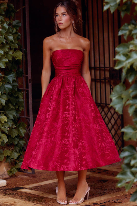 Partykleid mit Jacquard-Schnürung am Rücken