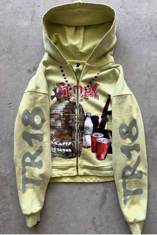 Lässiger Street Graffiti Hoodie