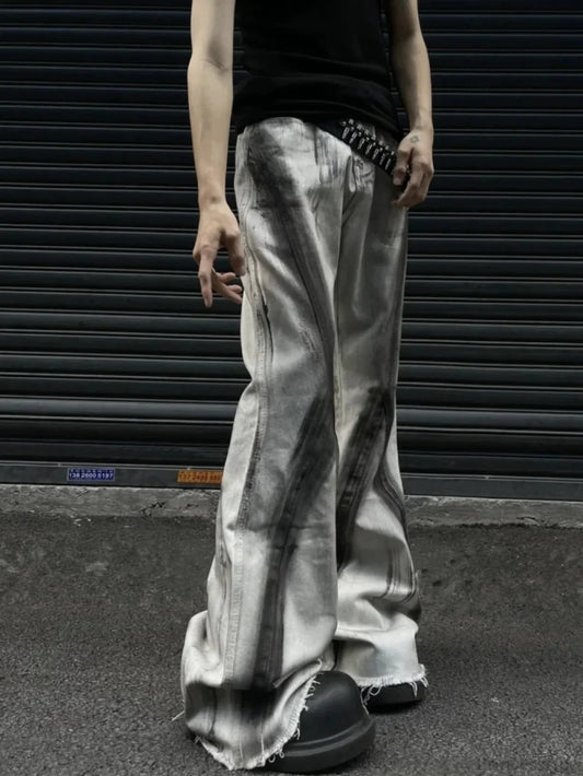 Dull Gothic Arch Flare Denim Pant