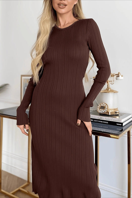 Lässiges Strickkleid mit langen Ärmeln