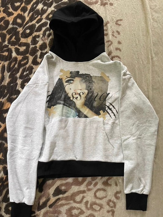 Hoodie mit Vintage-Farbblock-Print