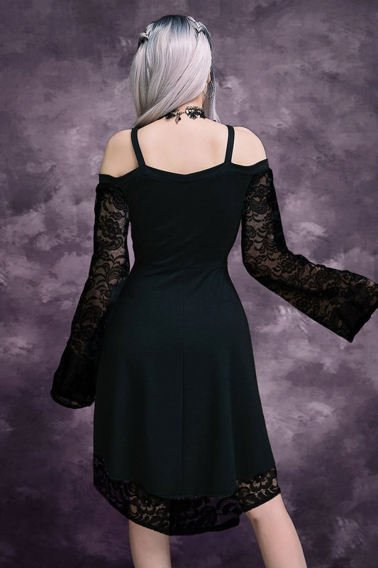Trägerloses Gothic-Kleid mit Schnürung