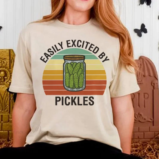 Easily Excited By Pickles T-shirt Khaki / S t-shirt-250223