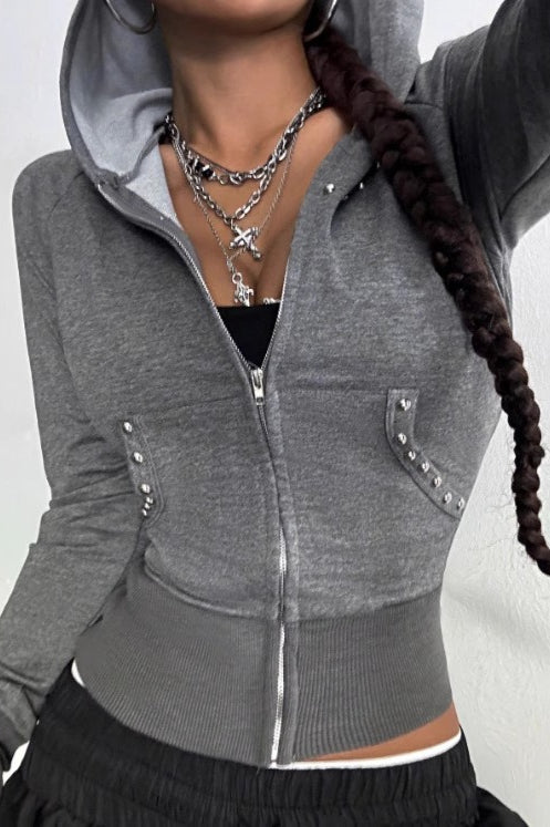 Minimalistischer Slim Fit Hoodie mit Print