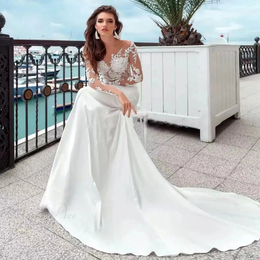 Elegant Strapless Evening Gown Wedding Dress lvory white / 2 weddingdress-250223