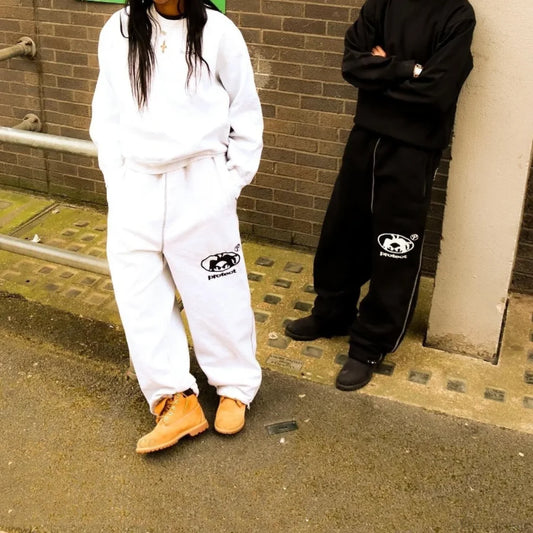 Embroidered Y2K Vintage Pants white / S