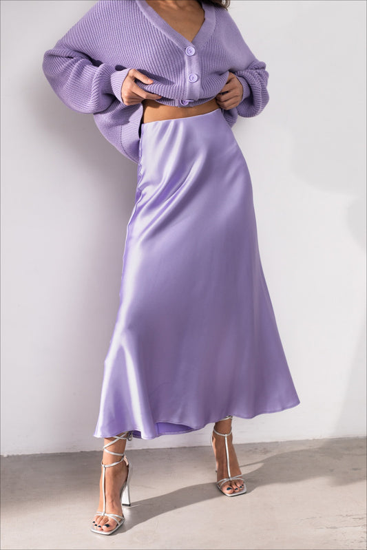 Satin Fishtail Maxi Skirt