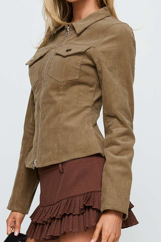 Vintage Lässige Cordjacke