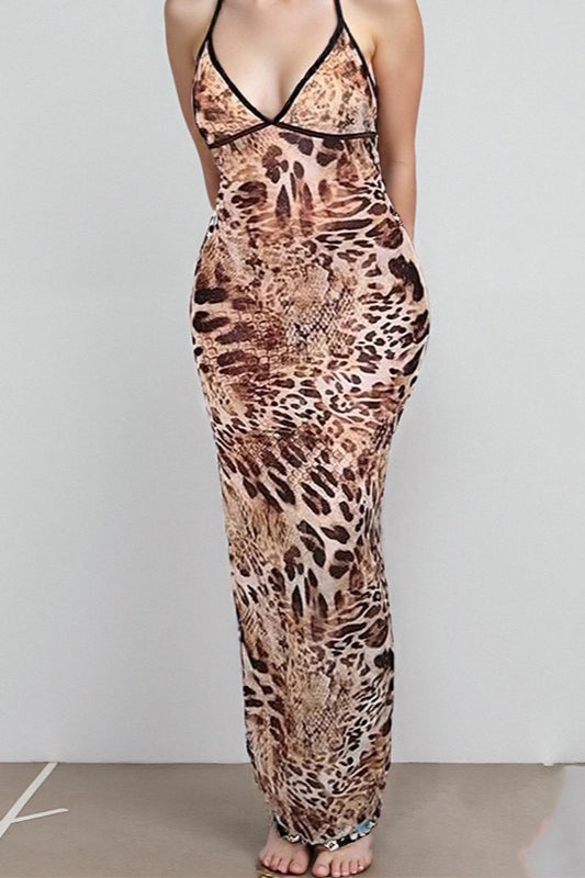 Cami-Maxikleid mit Vintage-Blumendruck