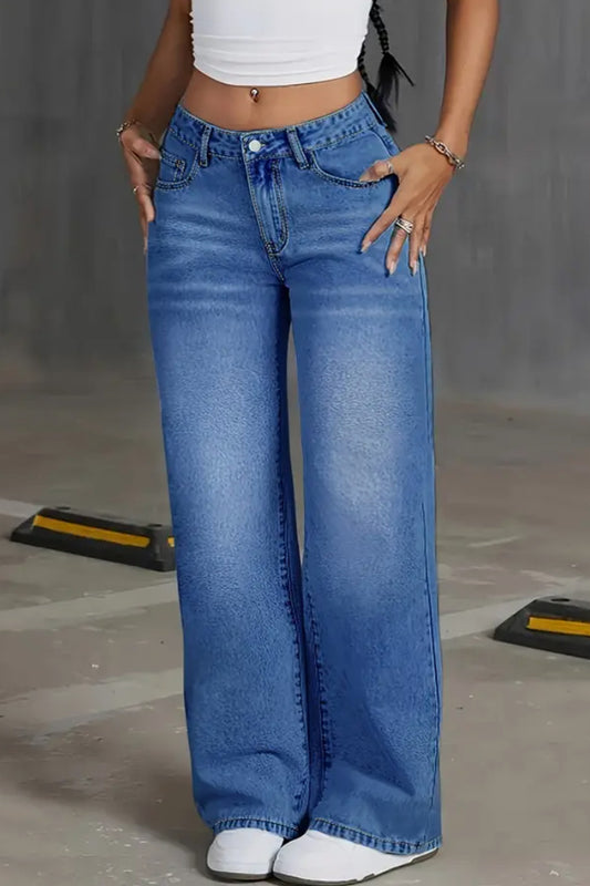 Slim Fit Jeans mit verwaschenem Schnitt