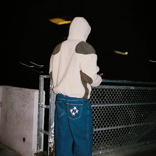 Fashion Oversized Coat Hoodie white / S